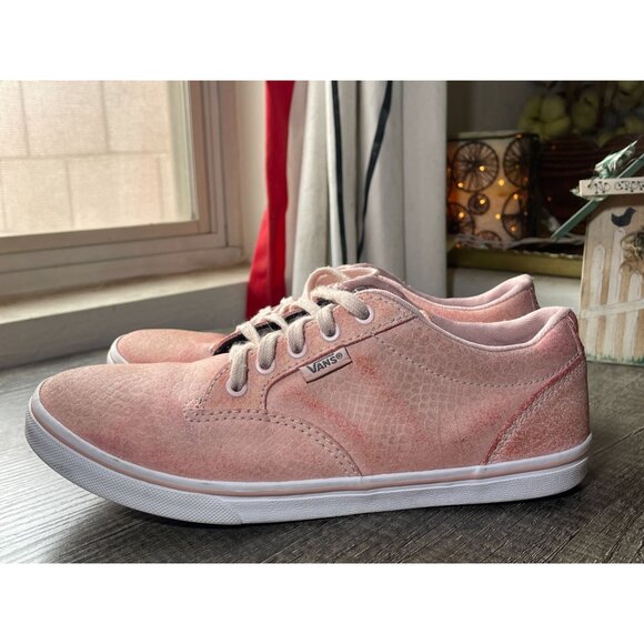 Pink Textured Van's skate women's 7 low rare 500714 EUC HTF cute - Picture 4 of 9